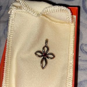 James Avery sterling silver ruby cross charm